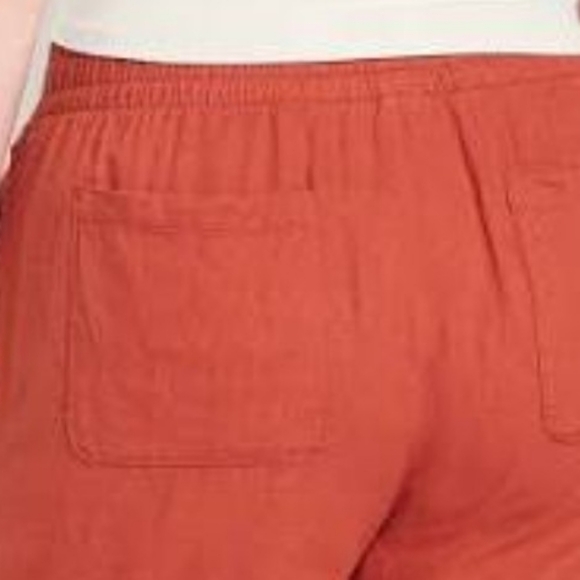 Pure Navy, Women's Orange Linen Shorts. Size L - Picture 4 of 4